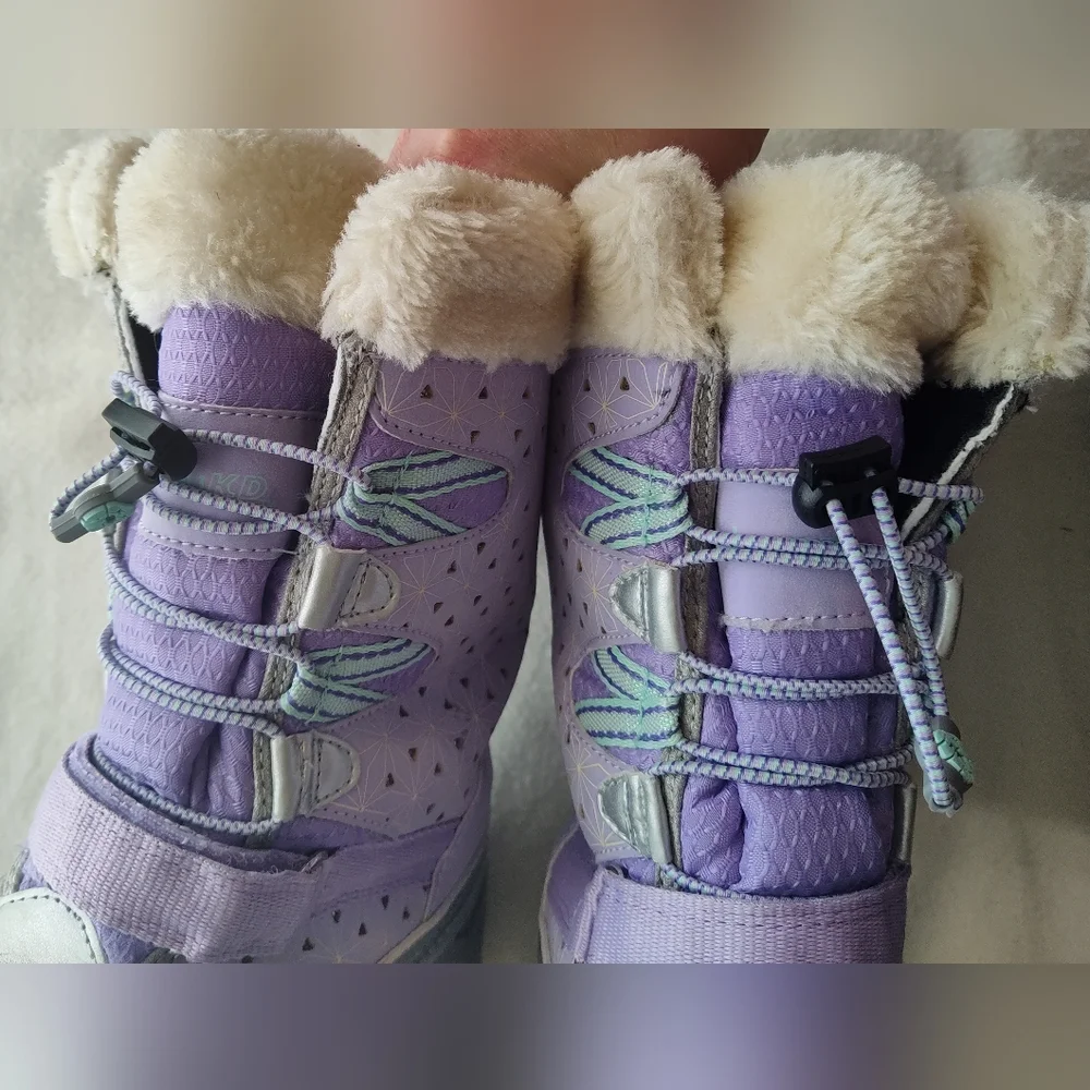 Jambu Kid Lilac & Aqua Nydia Snow Boots Size 5M